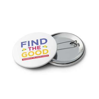 Find the Good Day 5 Button Set showing pin back that makes for a cute Junior League accessory