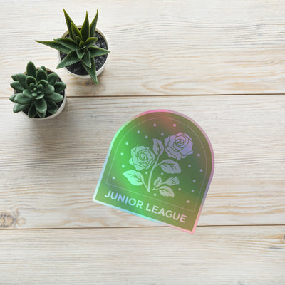 The Junior League Floral Holographic Sticker with plants