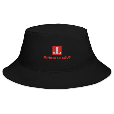 Junior League Logo Embroidered Bucket in front view