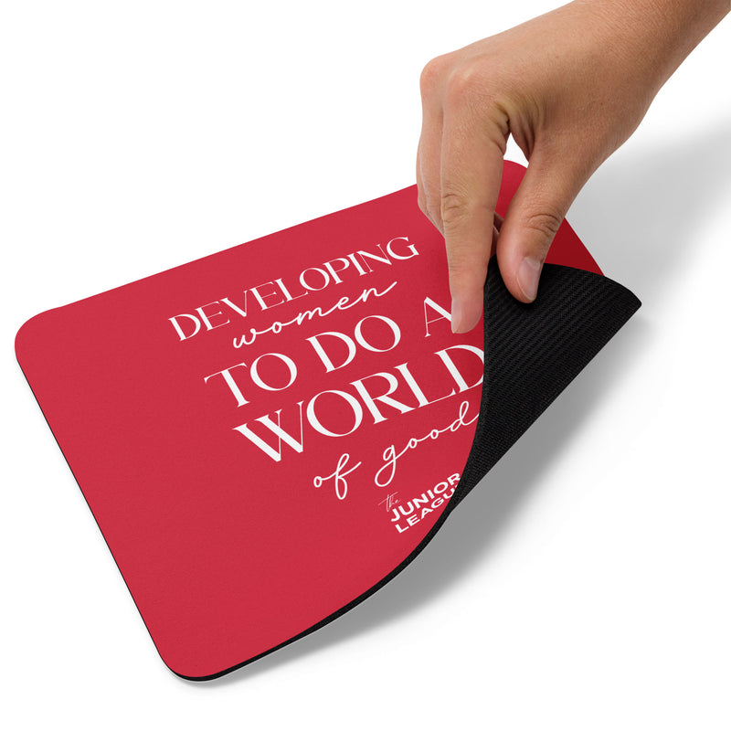 The Junior League Developing Women Mouse Pad showing reverse side