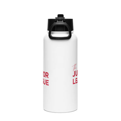 Junior League Water Bottle with straw showing design and lide