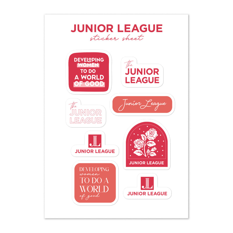 The Junior League Variety Sticker Sheet in full view