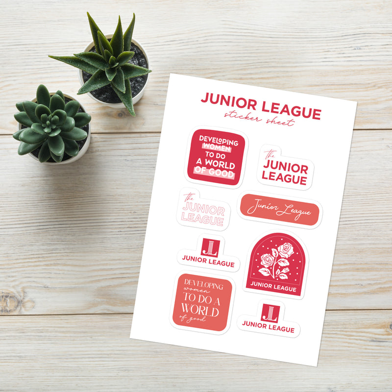 The Junior League Variety Sticker Sheet with plants
