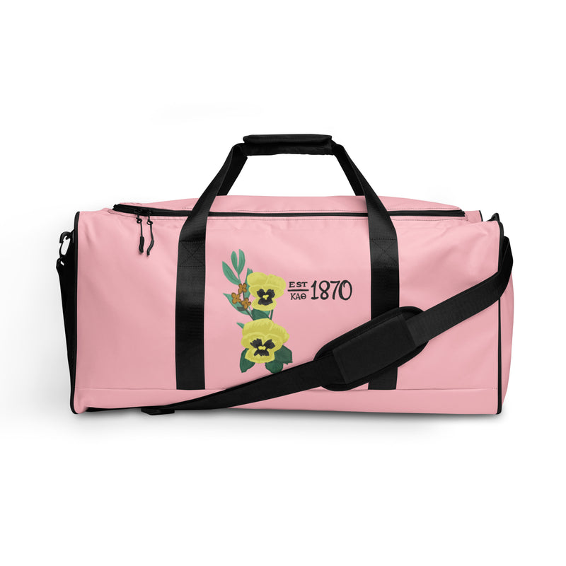 Kappa Alpha Theta Pink Duffel Bag showing other side of bag