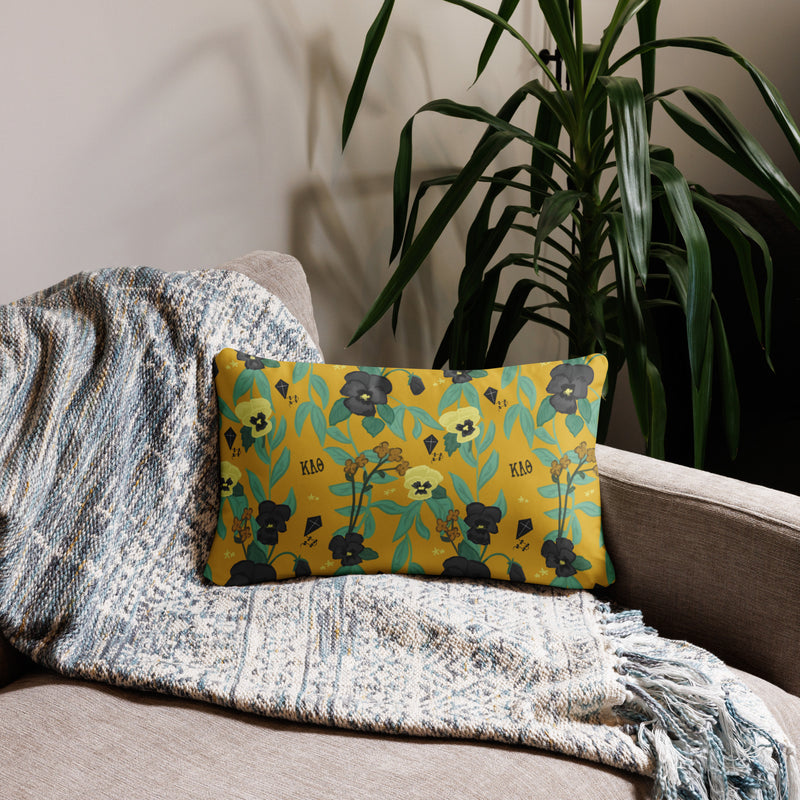 Kappa Alpha Theta TLAM Reversible Pillow in 20" x 12 lumbar size