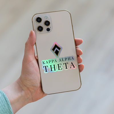 New! Kappa Alpha Theta Holographic Sticker on phone