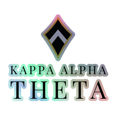 New! Kappa Alpha Theta Holographic Sticker in close up view