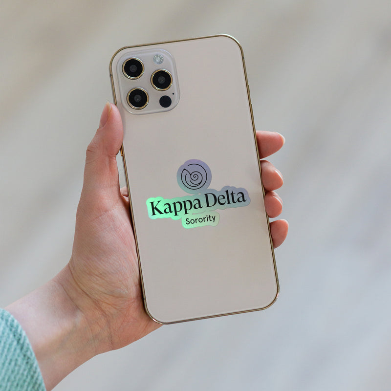New! Kappa Delta Holographic Sticker on phone