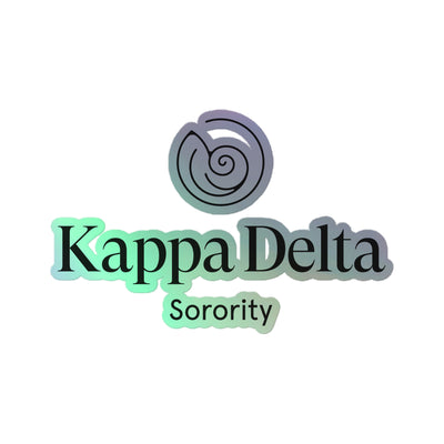 New! Kappa Delta Holographic Sticker in close up view