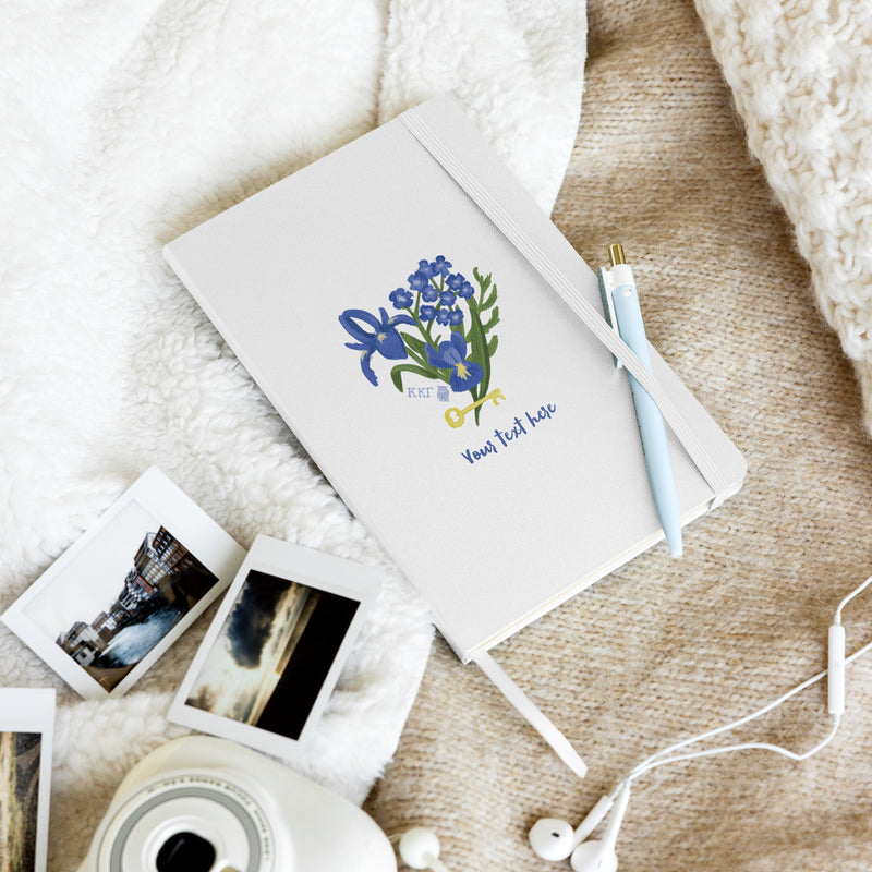 Kappa Kappa Gamma Fleur de Key Journal in white in lifestyle setting