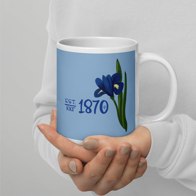 Kappa Kappa Gamma 1870 Sorority Mug in 20 oz size shown in model&
