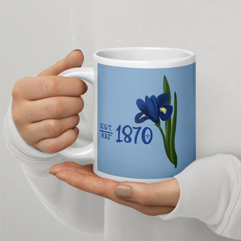 Kappa Kappa Gamma 1870 Sorority Mug in 20 oz size shown in model&