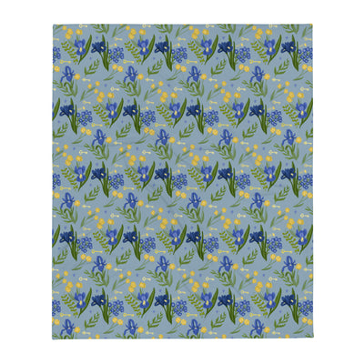 Kappa Kappa Gamma Sorority Throw Blanket shown flat