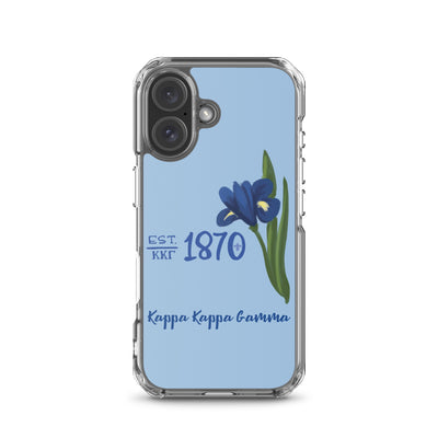 kappa kappa gamma iphone 16 case with 1870 fleur de lis design