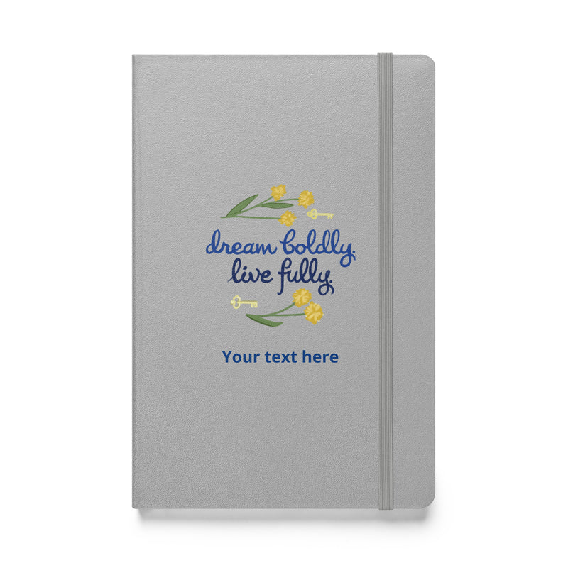 Kappa Kappa Gamma Dream Boldly. Live Fully. Journal in silver in full view