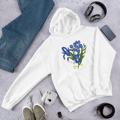 Kappa Kappa Gamma Fleur de Key Hoodie in white in lifestyle setting