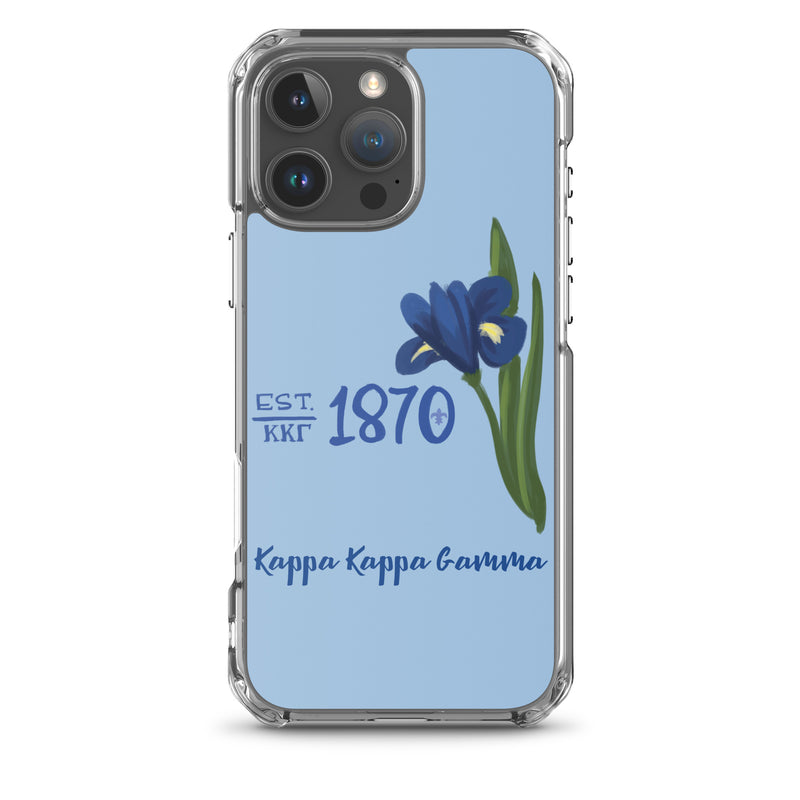 Kappa Kappa Gamma 1870 iPhone Case in light blue for iPhone 16 Pro Max