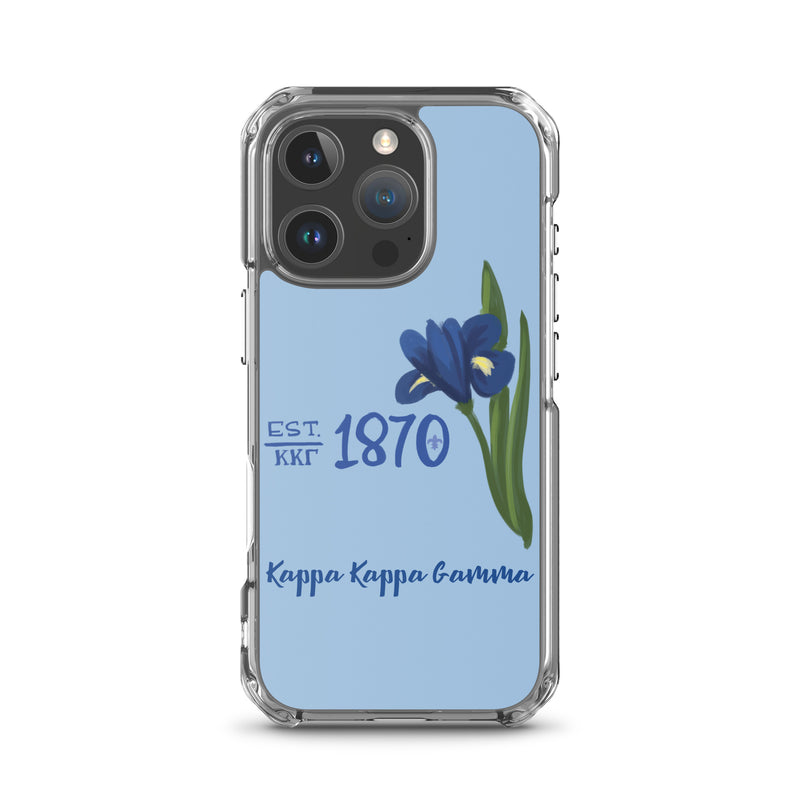 Kappa Kappa Gamma 1870 iPhone Case in light blue for iPhone 16 Pro