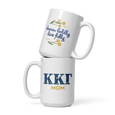 Kappa Kappa Gamma Double-Sided Mother's Day 15 oz Mug showing both sides