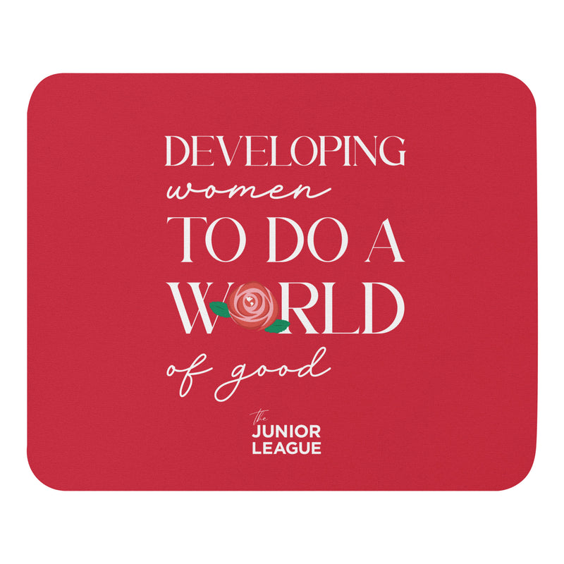 The Junior League Developing Women Mouse Pad in red