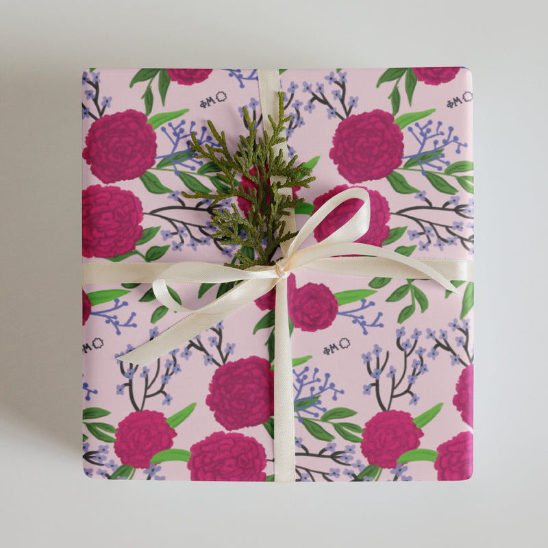 Phi Mu Carnation Wrapping Paper Sheets