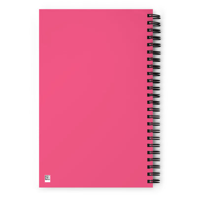 Phi Mu spiral notebook showing matching back cover