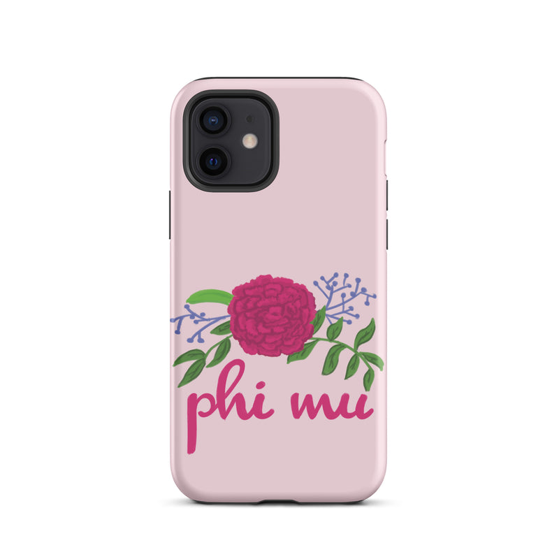 Phi Mu Carnation iPhone® 12 Tough Case