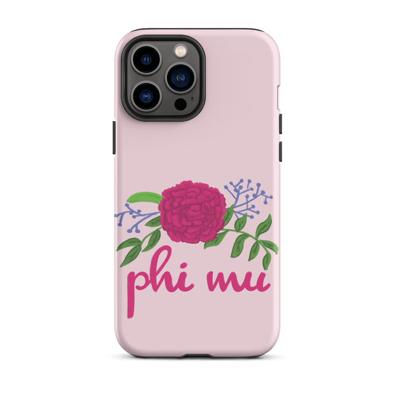 Phi Mu Carnation iPhone® 13 Pro Max Tough Case