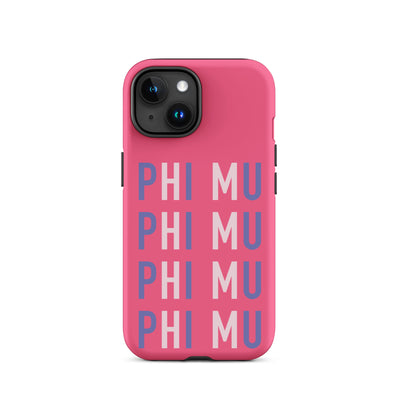 iPhone case for Phi Mu sorority members for iPhone 15