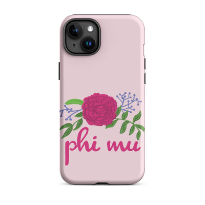 Phi Mu Carnation iPhone® 15 Plus Tough Case