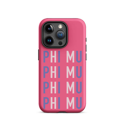 iPhone case for Phi Mu sorority members for iPhone 15 Pro