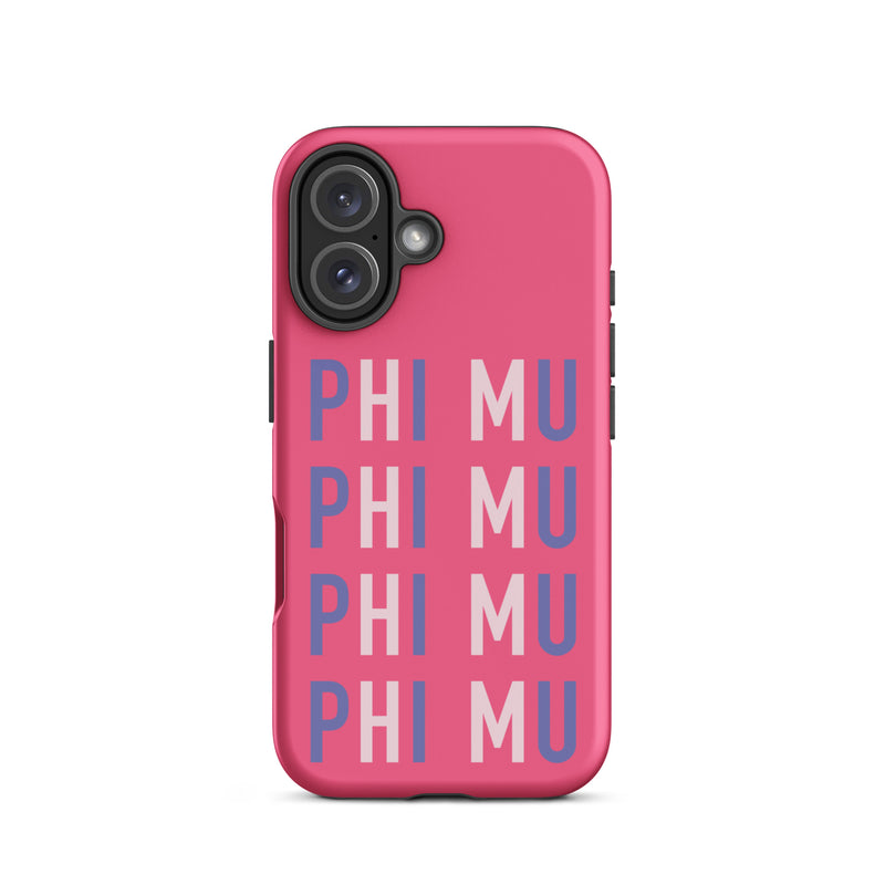 iPhone case for Phi Mu sorority members for iPhone 16