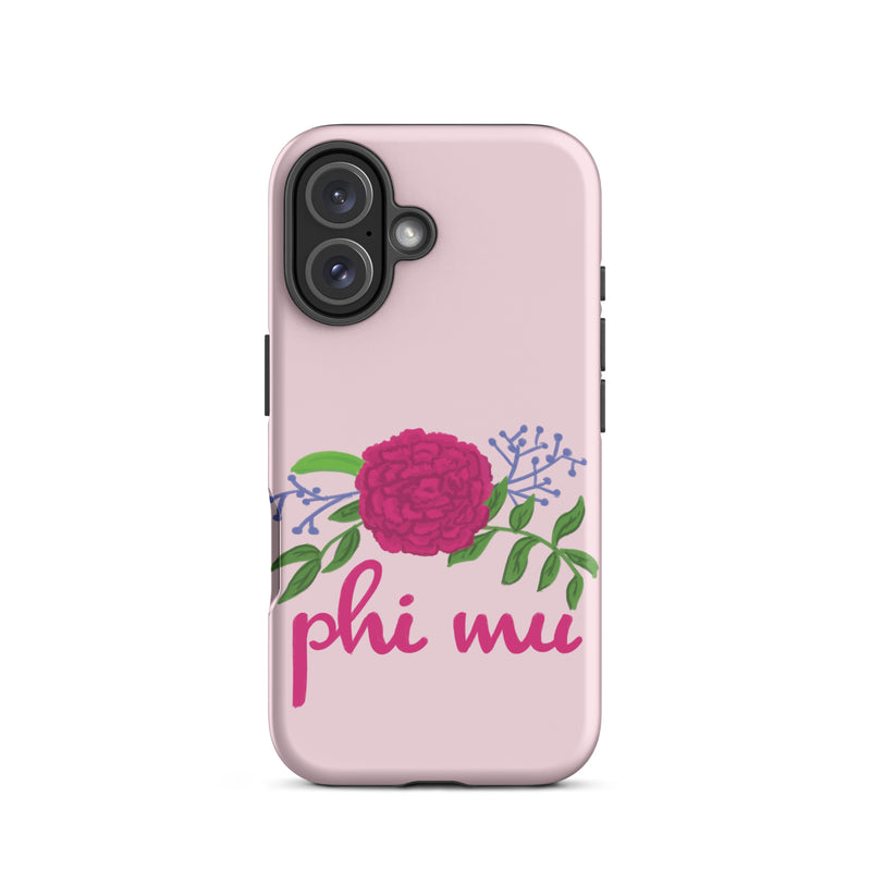 Phi Mu Carnation iPhone® 16 Tough Case