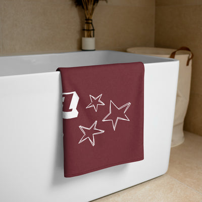 Pi Beta Phi Starry Beach Towel in bath scene