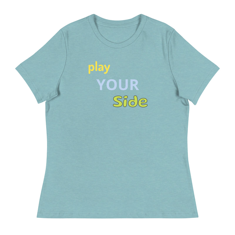 play your side t-shirt for Pickleball in heather blue