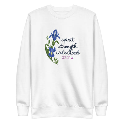 Sigma Alpha Epsilon Pi Sorority Crewneck Sweatshirt shown flat