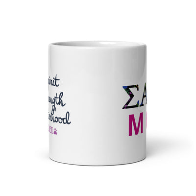 SAEPi Mothers Day Double Sided Mug showing design on both sides of mug