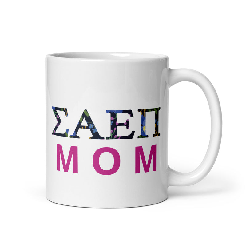 SAEPi Mothers Day Double Sided 20 oz Mug showing Greek letters