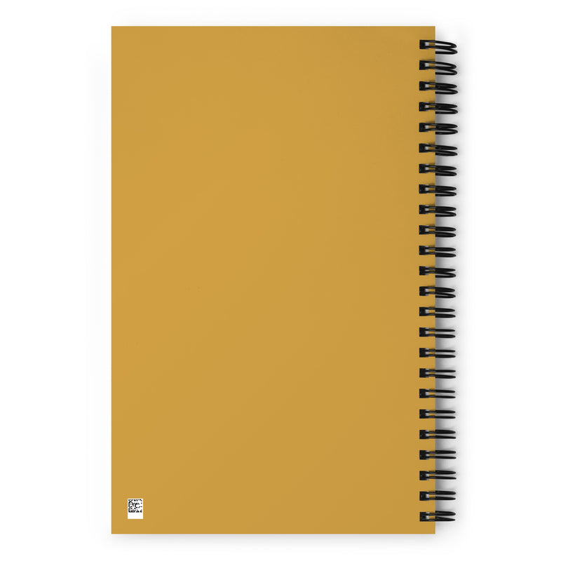 Sigma Alpha Epsilon Pi notebook showing back cover in matching gold color