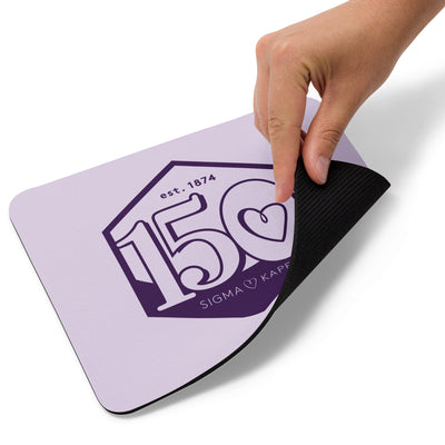 Sig Kap 150th Anniversary Lavender Mouse Pad showing reverse side