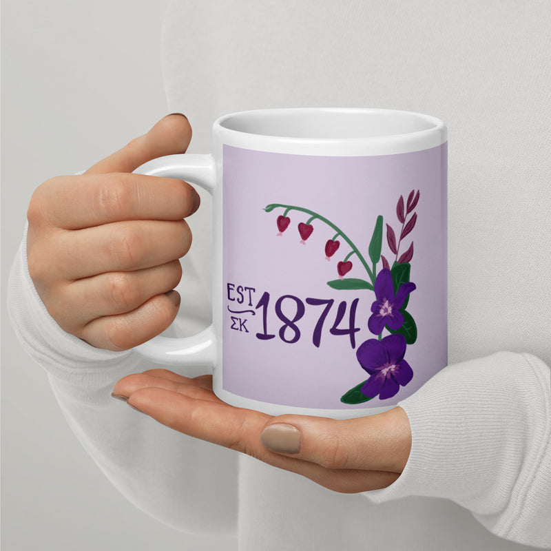 Sigma Kappa 1874 Mug in 20 oz size shown in model&