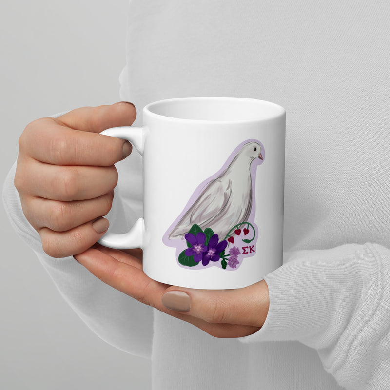 Sigma Kappa Mom Mug in 11 oz size in model&