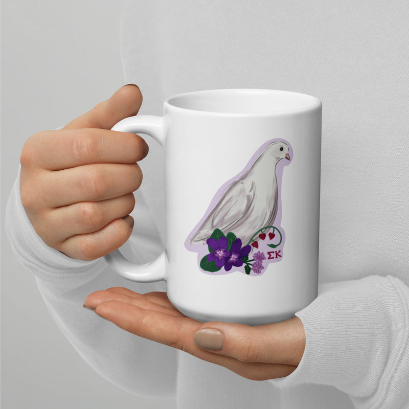 Sigma Kappa Mom Mug in 15 oz size in model&