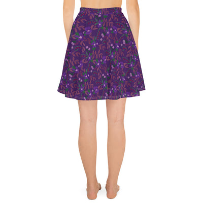 Sigma Kappa Purple Violet Skater Skirt in rear view on model