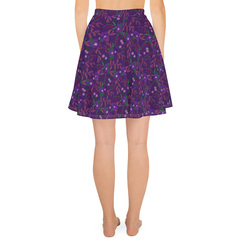 Sigma Kappa Purple Violet Skater Skirt in rear view on model