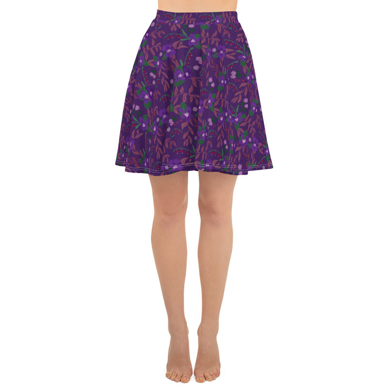 Sigma Kappa Purple Violet Skater Skirt in front view on model
