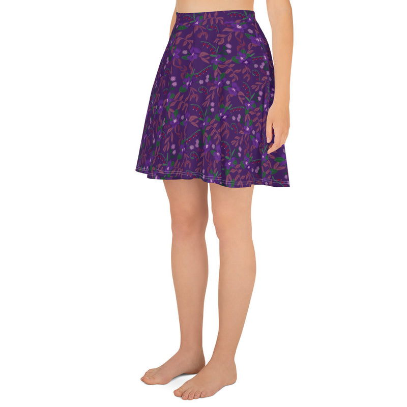 Sigma Kappa Purple Violet Skater Skirt in side view