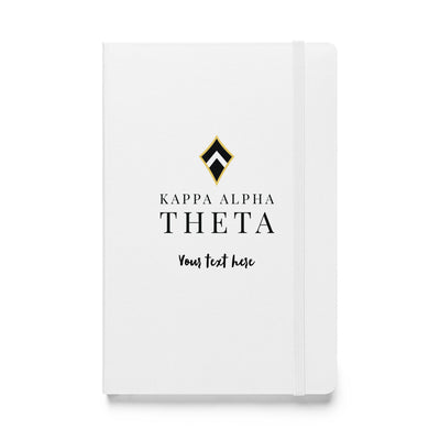 Theta Brand Logo Hardcover Journal in full view