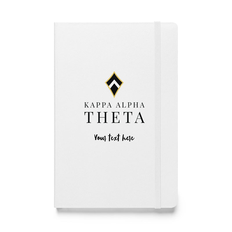 Theta Brand Logo Hardcover Journal in full view