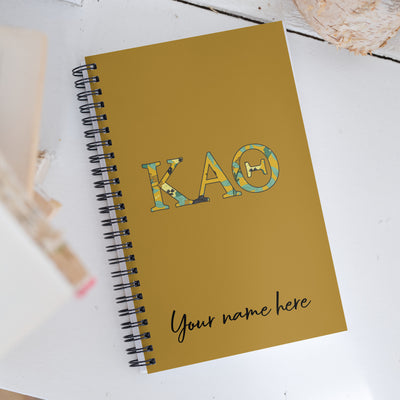 Kappa alpha theta sorority notebook with Theta letters and personalization